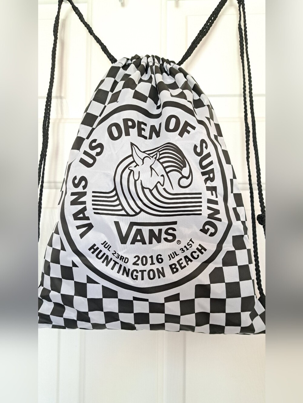 Vans Benched Bag Drawstring 2016 US Open of Surfing Graphic Backpack - Picture 2 of 3